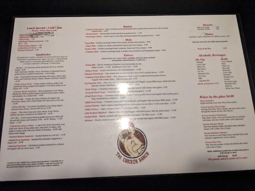 The Chicken Ranch Menu image 3